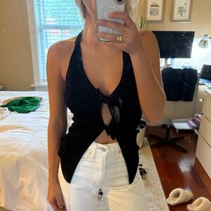 Black halter top